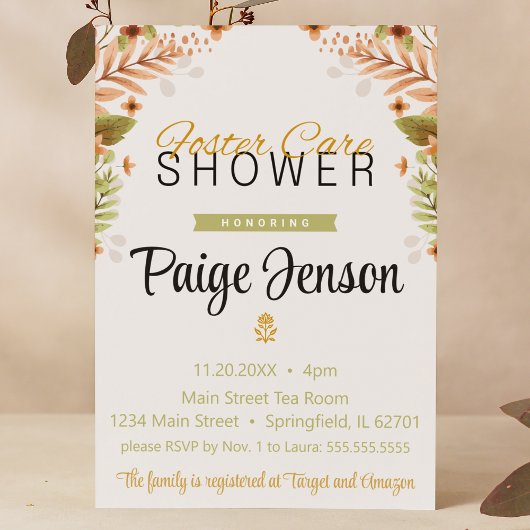 Invitation Foster Care Douche Botanique verte et Brown