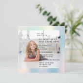 Invitation Foto fête d'anniversaire Mère Pearl Metallic (Debout devant)