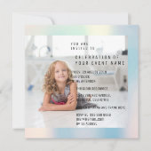 Invitation Foto fête d'anniversaire Mère Pearl Metallic (Devant)