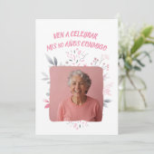 Invitation Foto Personalizada Mis 80 Años - 80 Ans Personnali (Debout devant)