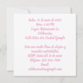 Invitation Foto Personalizada Mis 90 Años - 90 Ans Personnali (Dos)