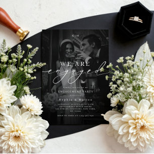 Invitation FOTO SOMBRe & DÉCOLORÉE Fête de fiançailles à mono