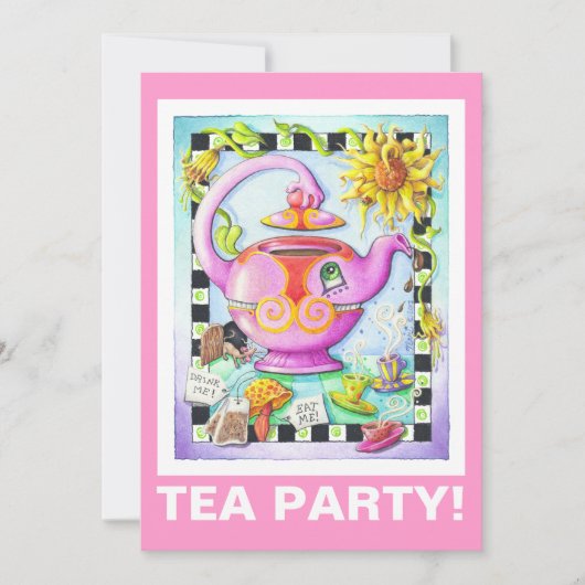INVITATION FOU DE THÉ PARTY (Devant)