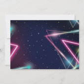 Invitation Fou Fou Neon coloré photo d'anniversaire (Dos)