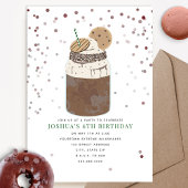 Invitation Fou Milkshake Chocolat Cookie Anniversaire En
