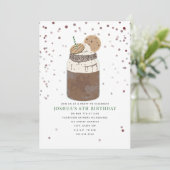 Invitation Fou Milkshake Chocolat Cookie Anniversaire En (Debout devant)