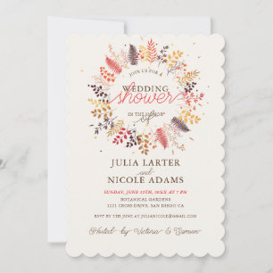 Invitation Fougère de fleurs sauvages Mariage Douche