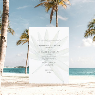 Invitation Fougère Tropicale Blanche Aucun Parent Inscrit Mar
