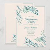 Invitation Fougères pour fête de retraite (Devant / Derrière)