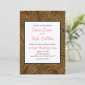 Invitation Foule automnale sur brun (Debout devant)