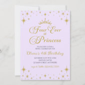 Invitation Four Ever a Princess Royal 4e anniversaire (Devant)