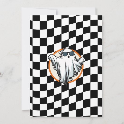 Invitation Four Ever Éffrayant Ghosts Bats Halloween Party (Dos)