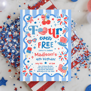 Invitation Four Ever Free 4 juillet 4e anniversaire