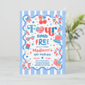 Invitation Four Ever Free 4 juillet 4e anniversaire (Debout devant)
