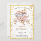 Invitation Four Ever Princess Carrie Princess 4e anniversaire (Devant)