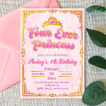 Invitation Four Ever Princess - Fille 4e anniversaire<br><div class="desc">Célébrez l'anniversaire comme une jeune princesse,  cette invitation charmante et fantaisiste pour une fête de 4ème anniversaire,  conçue pour faire sentir à la fille d'anniversaire comme pourcentage.</div>