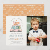 Invitation Four Ever Sweet Ice Cream Camion Photo 4Anniversai (Devant / Derrière)