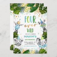Four Ever Wild 4th Birthday Safari Animaux Party