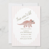 Invitation Four-ever Wild Dinosaur Birthday (Devant)