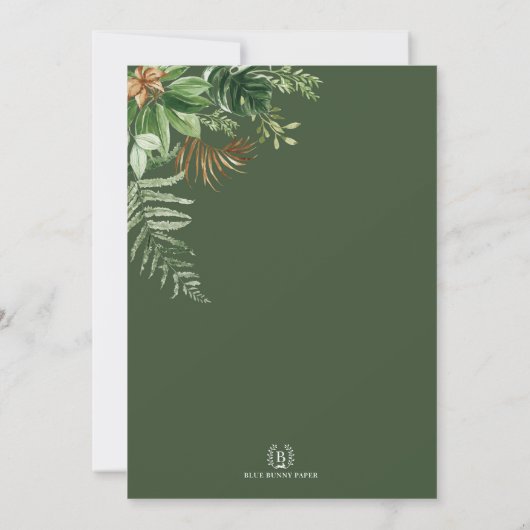 Invitation Four Ever Wild Jungle Safari Animaux 4e anniversai (Dos)