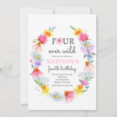 Invitation Four Ever Wild Spring Fleur sauvage 4e anniversair (Devant)