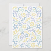 Invitation Four Ever Young Confetti Balloon 4th Birthday (Dos)