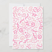 Invitation Four Ever Young Confetti Balloon 4th Birthday  (Dos)