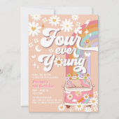 Invitation Four Ever Young Super Daisy Rainbow 4e anniversair (Devant)