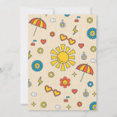 Invitation Four Ever Young Super Retro Daisy 4e anniversaire (Dos)