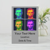 Invitation Four Pop Art Abraham Lincoln (Debout devant)