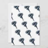 Invitation Fournado Twister Tornado Blue Grunge Anniversaire (Dos)