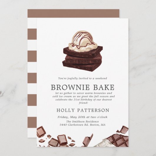 Invitation Fournée de Brownies | Rassemblement sur le thème d (Devant / Derrière)