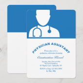 Invitation Fournisseur de santé Silhouette Graduation Invitat (Devant / Derrière)