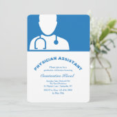 Invitation Fournisseur de santé Silhouette Graduation Invitat (Debout devant)