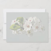Invitation Fournitures de mariage aux fleurs de poirier blanc (Dos)