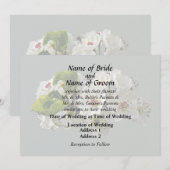 Invitation Fournitures de mariage aux fleurs de poirier blanc (Devant / Derrière)