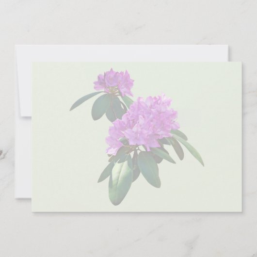 Invitation Fournitures de mariage aux jolis rhododendrons ros (Dos)