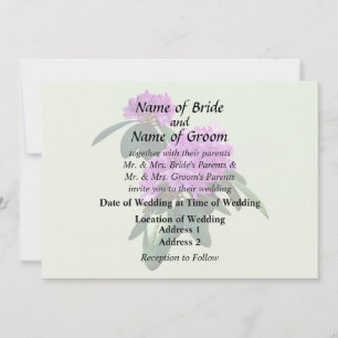 Invitation Fournitures de mariage aux jolis rhododendrons ros