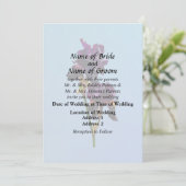 Invitation Fournitures de mariage Deux Iris Violet Foncé (Debout devant)