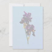 Invitation Fournitures de mariage Deux Iris Violet Foncé (Dos)