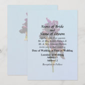 Invitation Fournitures de mariage Deux Iris Violet Foncé (Devant / Derrière)