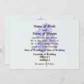 Invitation Fournitures de mariage Iris Violet Triple (Devant / Derrière)