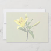 Invitation Fournitures de mariage One Yellow Lily (Dos)