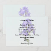 Invitation Fournitures de mariage Triple Iris Violet (Devant / Derrière)