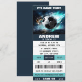 Invitation Fournitures de soccer modifiables pour les enfants (Devant / Derrière)