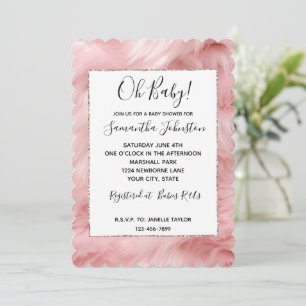 Invitation Fourrure d'animal rose