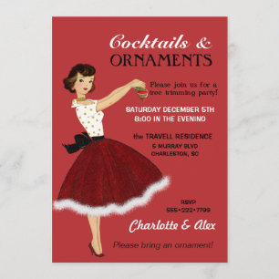 Invitation Fourrure de la Parties scintillant de Noël de la f