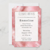 Invitation Fourrure rose-brillant rose-étincelle (Devant)