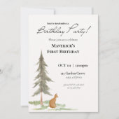 Invitation Fox Birthday Party (Devant)