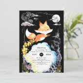 Invitation Fox Birthday Woods Whimsy (Debout devant)